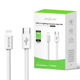 Câble USB-C vers Lightning 27W Rixus RXUC15LD (Présentoir Comptoir 02)
