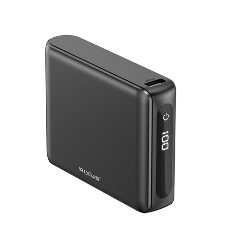 Batterie externe compacte Rixus RXPB25 avec écran numérique 20 000 mAh - Noir