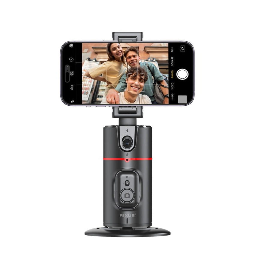 Suivi automatique du visage Rixus RXAG01 pour vlog, vidéo, Tik Tok - Noir