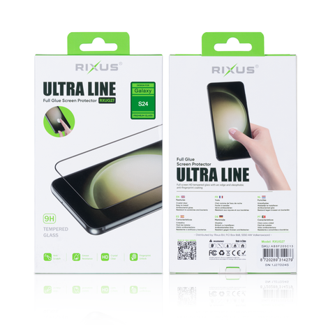 Verre trempé Rixus Clear HD Ultra Line pour Samsung Galaxy S8, S9
