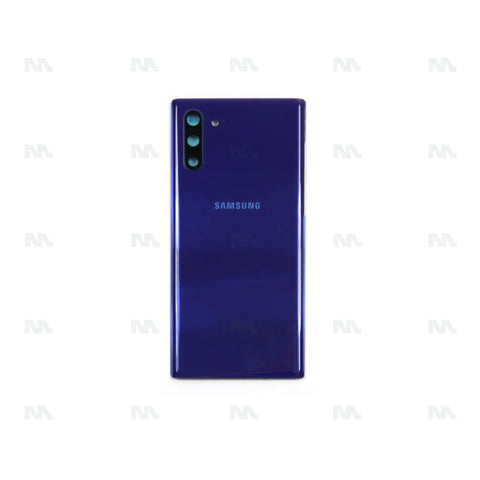 Vitre arrière pour Samsung Galaxy Note 10 N970F avec lentille Aura Blue OEM
