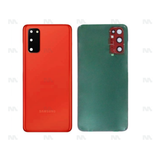 Vitre arrière avec lentille pour Samsung Galaxy S20 4G G980F, S20 5G G901B – Aura Red – OEM