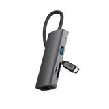 Adaptateur USB-C vers Ethernet Rixus RXHU08 avec station d'accueil, gris