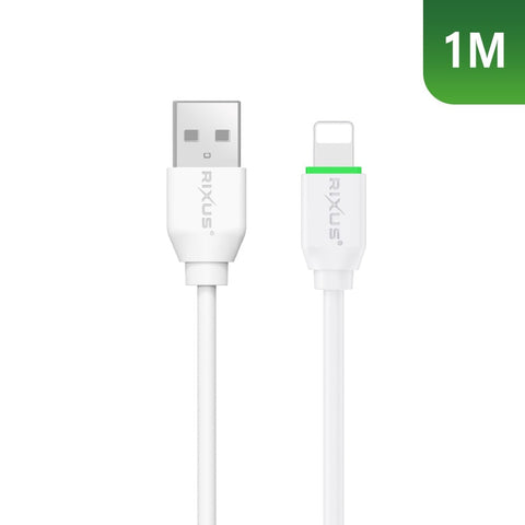 Câble de données Rixus RXU81A Boost Lightning 1 m blanc