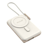 Batterie externe magnétique Rixus RXPB29 10 000 mAh avec câble USB-C intégré, couleur or rose