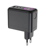 Adaptateur secteur Rixus RXHC50 GaN avec écran TFT 70 W gris sidéral