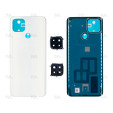 Vitre arrière pour Oppo A15s avec objectif, blanc fantaisie, OEM