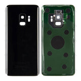 Vitre arrière pour Samsung Galaxy S9 G960F avec objectif - Noir nuit - OEM