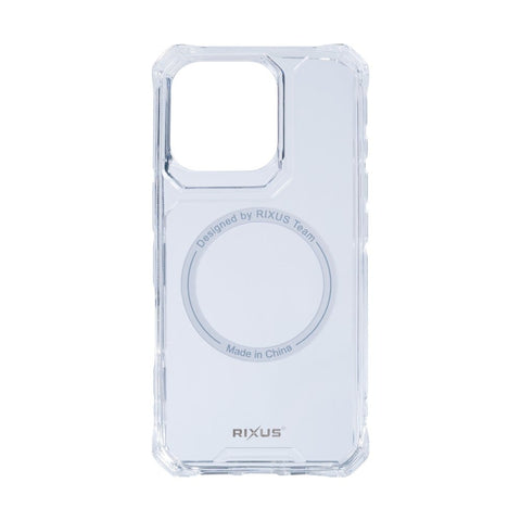 Étui antichoc Rixus Armor-X avec MagSafe pour Apple iPhone 16 Pro transparent