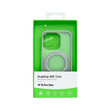 Coque Rixus SnapGrip 360 avec Anneau Support pour Apple iPhone 15 Pro Max - Blanc