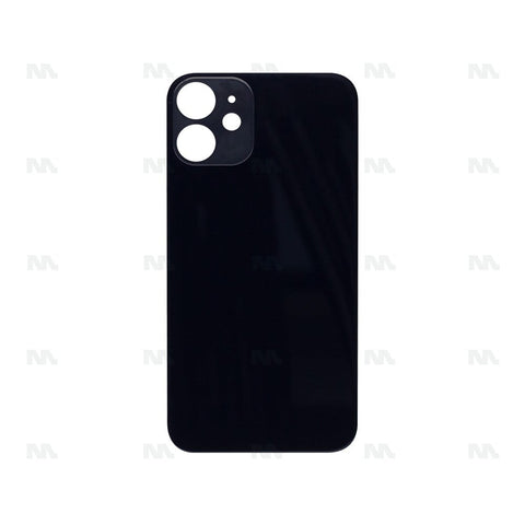 Vitre Arrière pour Apple iPhone 12 Mini, cadre de caméra agrandi – Noir – Compatible