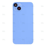 Vitre Arrière avec NFC pour Apple iPhone 14 Plus – Agrandir le cadre de l’appareil photo – Bleu – Compatible