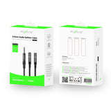 Adaptateur répartiteur pour casques séparés Rixus RXMU35A avec prise jack 3,5 mm, 30 cm, noir