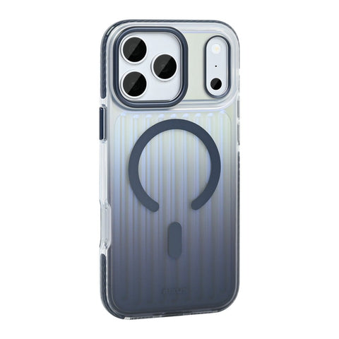 Coque Rixus Aero Ribbed Shield Compatible MagSafe pour Apple iPhone 17 Pro Max, 18 Pro Max - Bleu