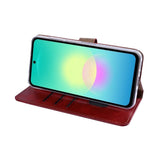 Étui Portefeuille Rixus pour Samsung Galaxy A27 - Rouge Foncé