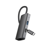 Adaptateur USB-C vers Ethernet HDMI Rixus RXHU07 avec station d'accueil, gris