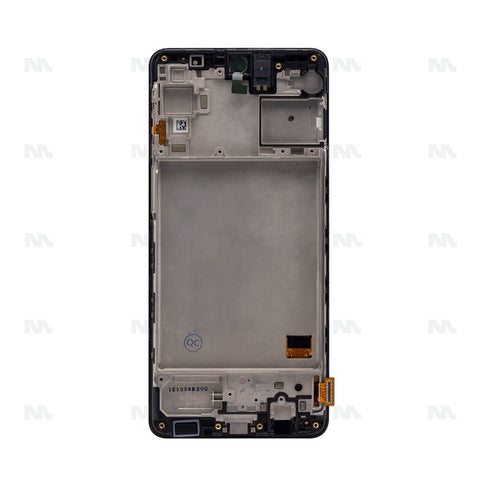 Chassis + Ecran Officiel Service Pack + Vitre pour Samsung Galaxy M31s M317F - Noir