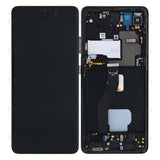 Chassis + Ecran LCD + Vitre pour Samsung Galaxy S21 Ultra 5G G998B Phantom Black Pre - Assembled