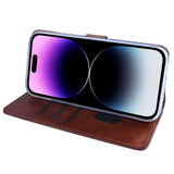 Rixus Bookcase pour Apple iPhone 14 Pro Max Marron