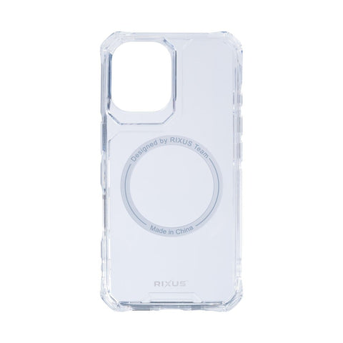 Étui antichoc Rixus Armor-X avec MagSafe pour Apple iPhone 16 Plus transparent