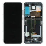 Chassis + Ecran Officiel Service Pack + Vitre pour Samsung Galaxy S20 Plus G985F / S20 Plus 5G G986F - Cosmic Black