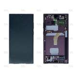 Chassis + Ecran Officiel Service Pack + Vitre pour Samsung Galaxy S22 Ultra S908B Burgundy