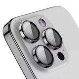 Protection métallique Rixus pour appareil photo en verre trempé pour Apple iPhone 17 Pro, 17 Pro Max argenté