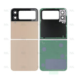 Vitre arrière pour Samsung Galaxy Z Flip4 5G F721B avec lentille rose doré OEM