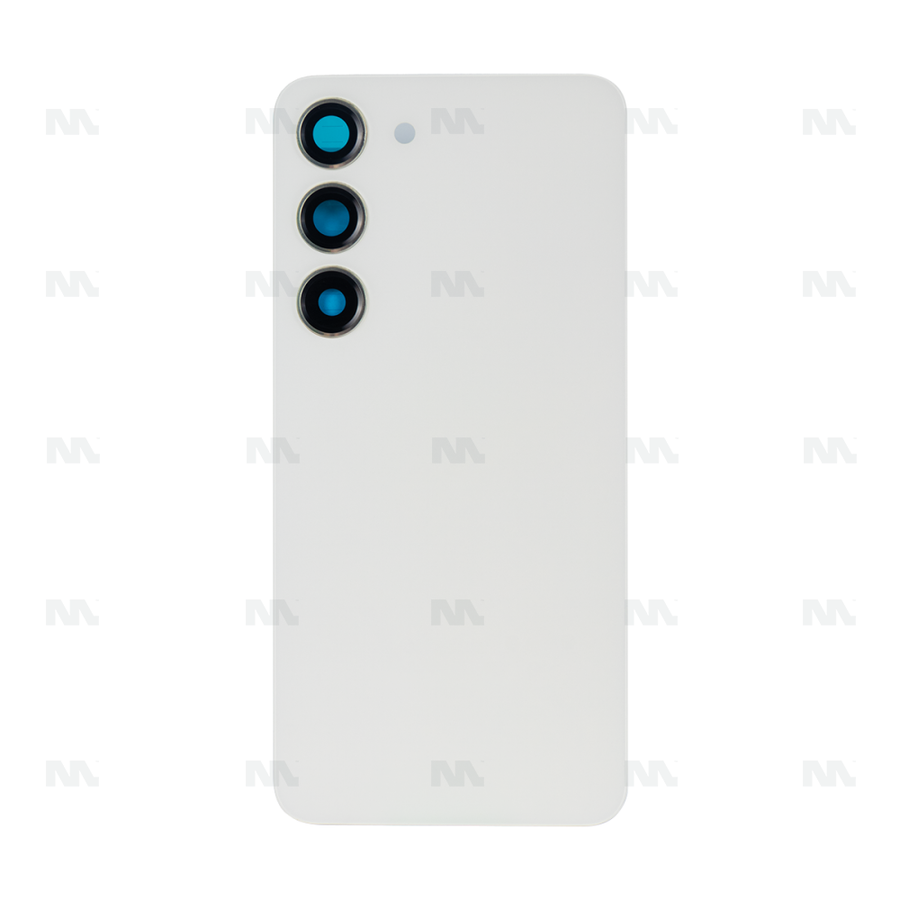Vitre arrière pour Samsung Galaxy S23 S911B avec lentille crème Original