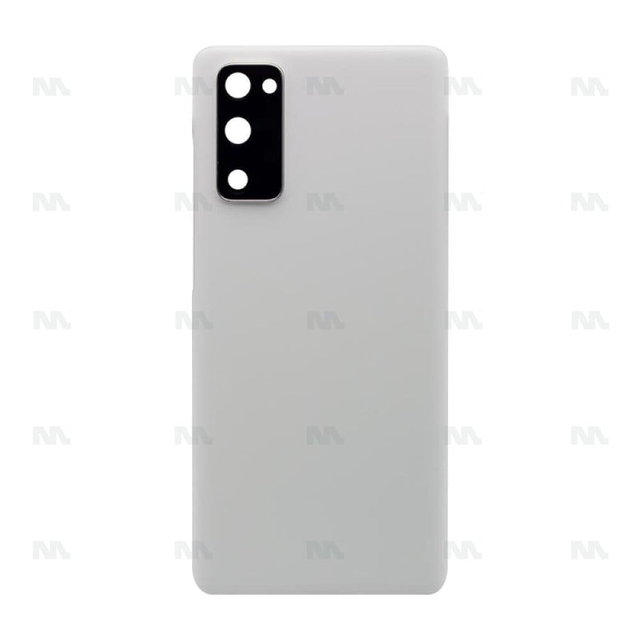 Vitre arrière pour Samsung Galaxy S20 FE 5G G781B avec objectif, blanc nuage, Original