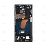 Cadre central pour Samsung Galaxy S23 Ultra S918B – Graphite, Rouge OEM
