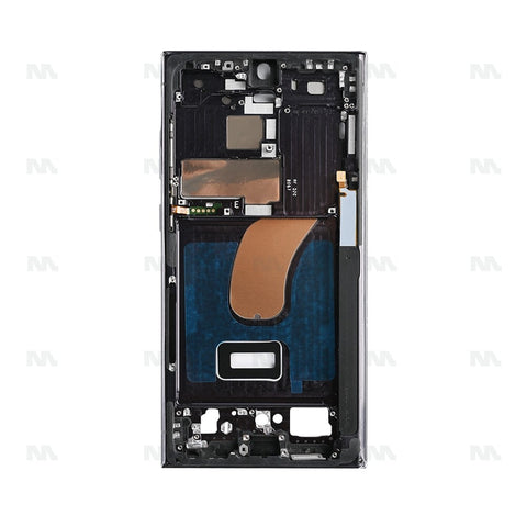 Cadre central pour Samsung Galaxy S23 Ultra S918B – Graphite, Rouge OEM
