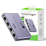 Adaptateur commutateur Ethernet 5 ports Rixus RXEA05 gris
