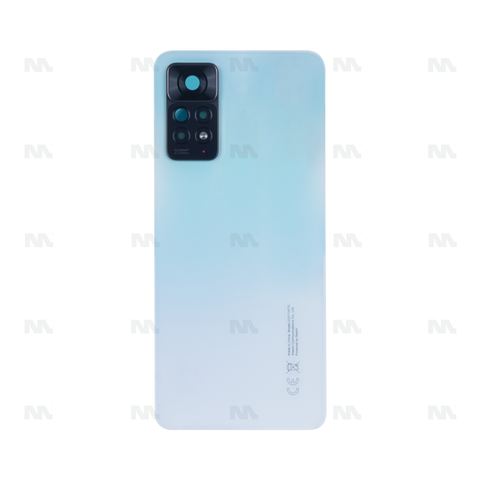 Vitre arrière pour Xiaomi Redmi Note 11 Pro avec objectif blanc polaire OEM