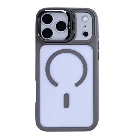 Coque Rixus Classic 03 Compatible MagSafe Pour Apple iPhone 17 Pro, 18 Pro Gris Titane
