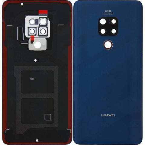 Vitre arrière pour Huawei Mate 20 avec objectif – Bleu nuit – OEM