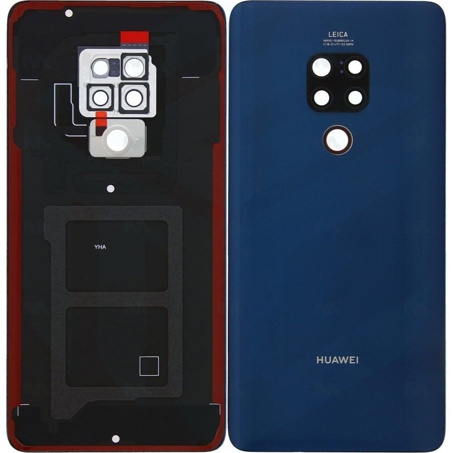 Vitre arrière pour Huawei Mate 20 avec objectif – Bleu nuit – OEM
