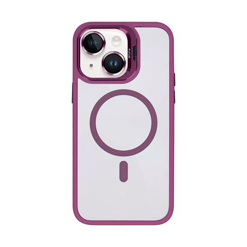 Étui Rixus Classic 03 avec MagSafe pour Apple iPhone 14 rose foncé