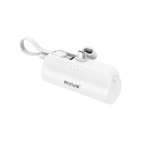 Mini Batterie Externe USB-C 5000mAh Rixus RXPB98WD (Présentoir Comptoir 02)