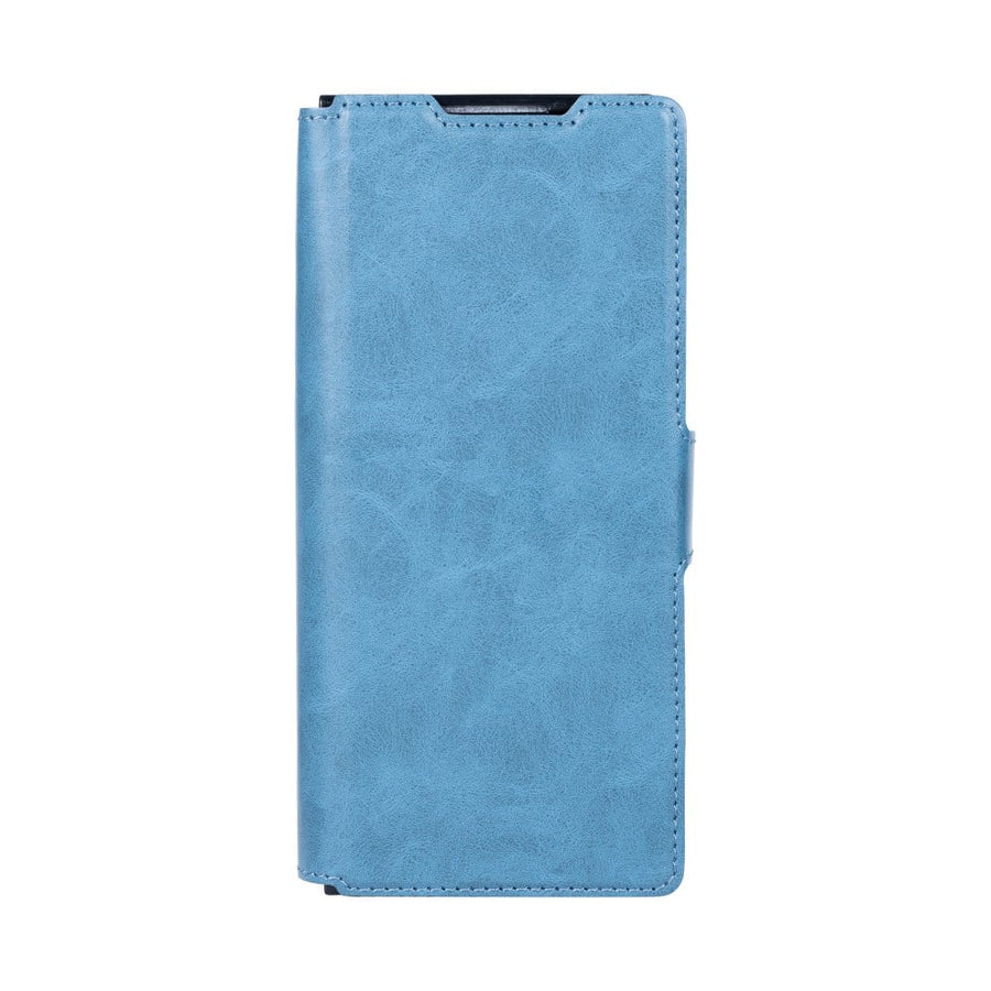 Étui portefeuille Rixus avec porte-stylo pour Samsung Galaxy Z Fold4 bleu sierra