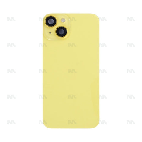 Vitre Arrière avec NFC, cadre de caméra agrandi jaune reconditionné pour Apple iPhone 14