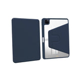Étui de protection en cuir PU pour iPad Pro 13 (2024) bleu foncé