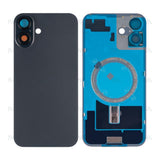 Vitre Arrière sans NFC, cadre d'appareil photo agrandi Noir Compatible pour Apple iPhone 16 Plus