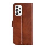 Rixus Bookcase pour Samsung Galaxy A52 4G Marron