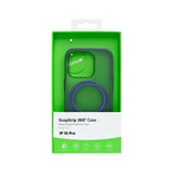 Coque Rixus SnapGrip 360 avec Anneau Support pour Apple iPhone 15 Pro - Bleu