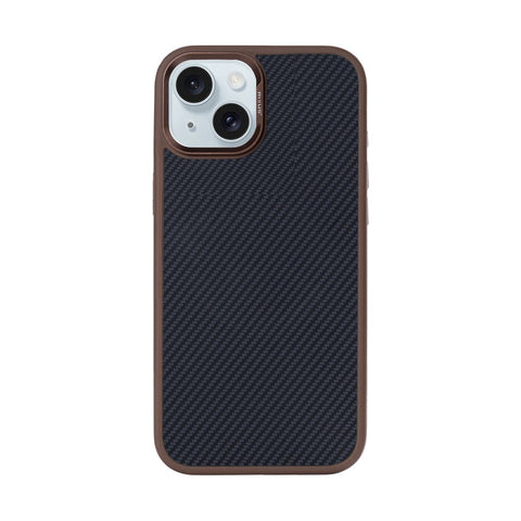 Coque Mag Carbon avec MagSafe pour Apple iPhone 13 - Marron