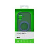 Coque Rixus SnapGrip 360 avec Anneau Support pour Apple iPhone 16 - Bleu