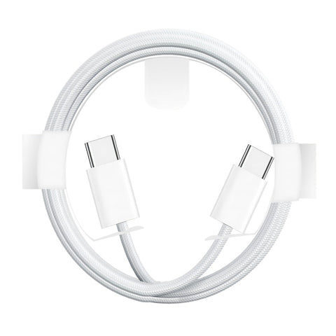 Câble de recharge rapide pour iPhone 15 Series US3001M USB-C vers USB-C 100 cm blanc