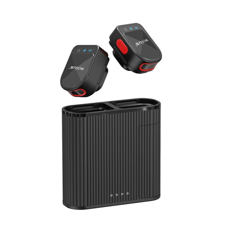 Microphone miniature sans fil Rixus RXMIC03 pour diffusion en direct et enregistrement vidéo – Noir