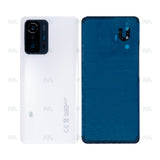 Vitre arrière pour Xiaomi 11T Pro avec objectif, blanc clair de lune, OEM